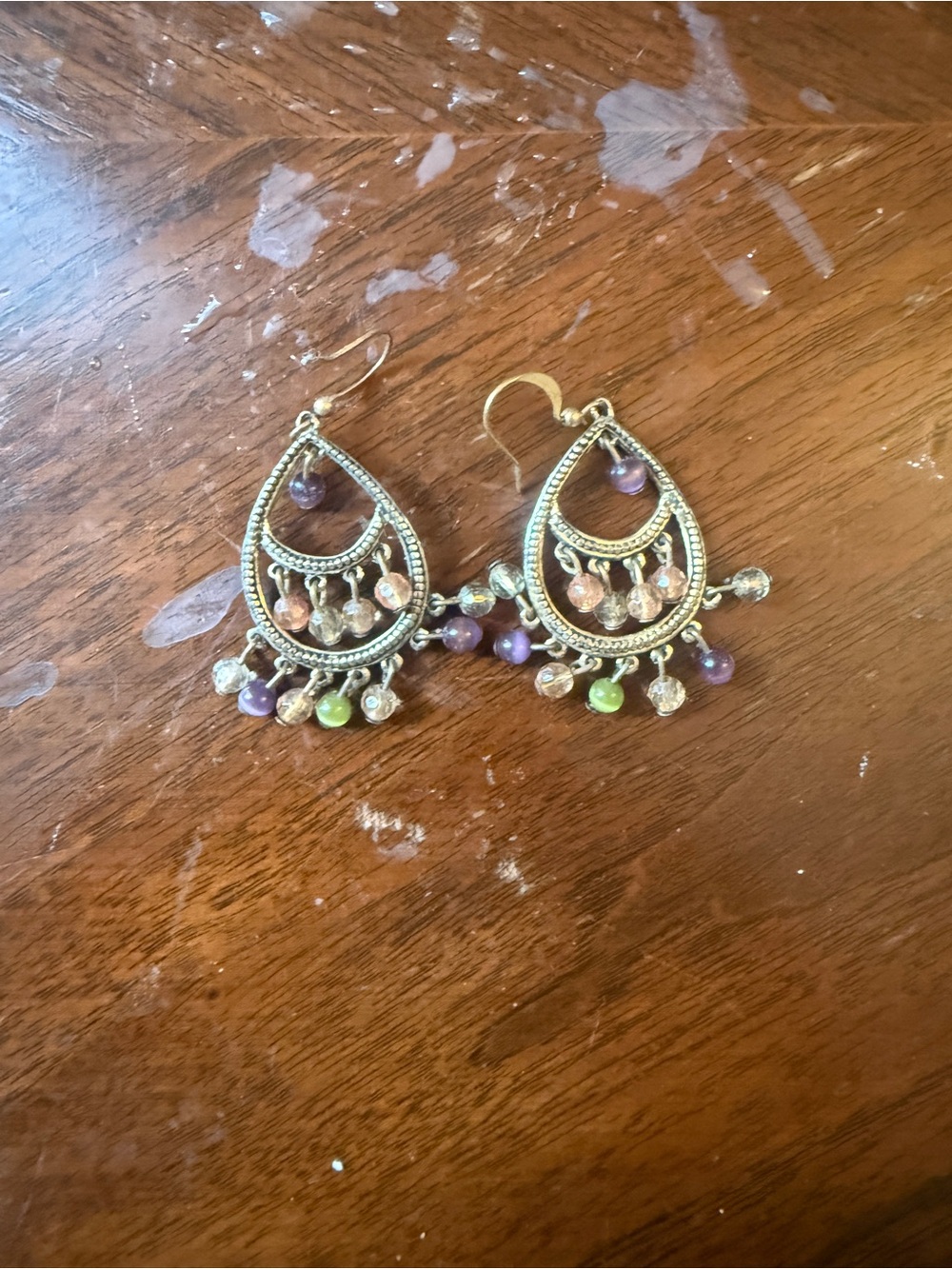 Bohemian Multi-Colored Beaded Dangle Earrings